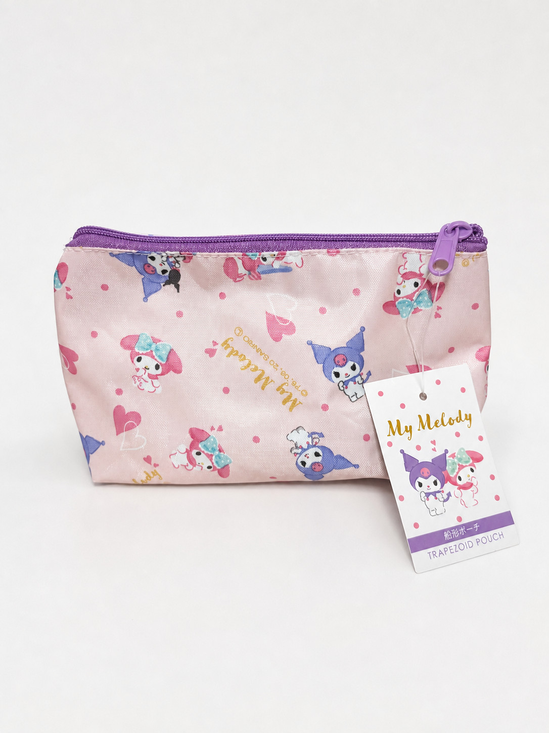 Sanrio My Melody Kuromi Cosmetic Pouch Kawaii Japan Makeup Bag Pink Zipper New