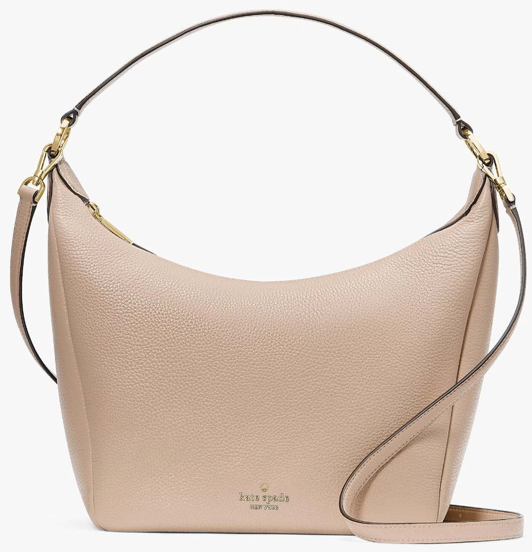 Kate Spade Leila Shoulder Bag Warm Beige Leather KB694 NWT Purse $399 Retail