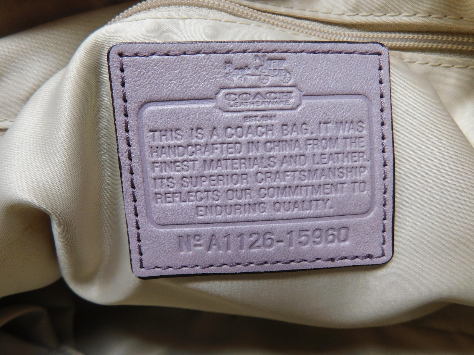 Coach Purse Satchel Madison Sophia Crossbody Bag Medium Purple Leather Purse