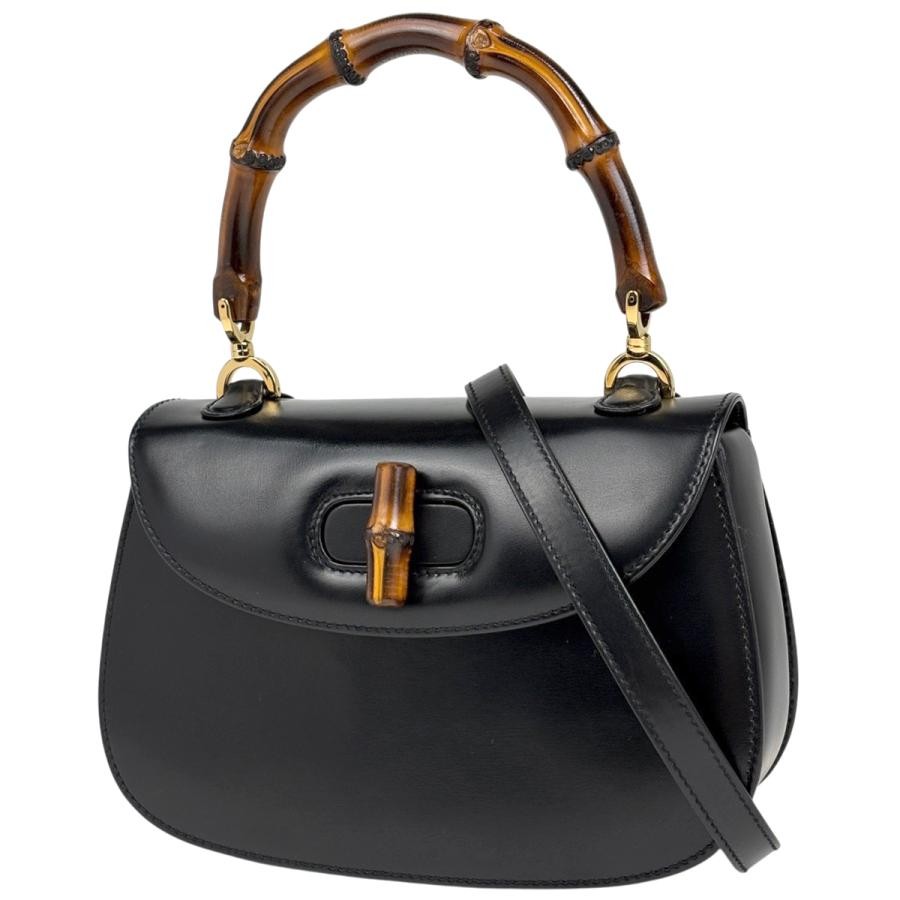 Gucci 2WAY 000460188 Leather Black Handbag #BS2850