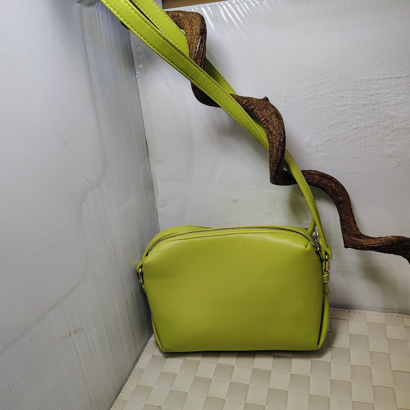 KATIE LOXTON Small Crossbody Bag – Lime Green & Wallet *NWOT