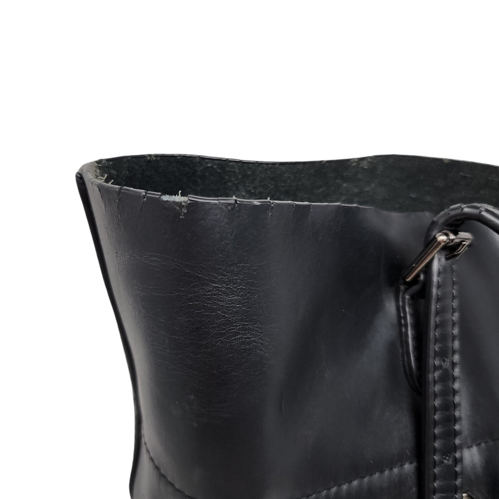 Jack & Chris Buffalo Leather Black Women’s Tote Purse Large 15 x 16 x 6