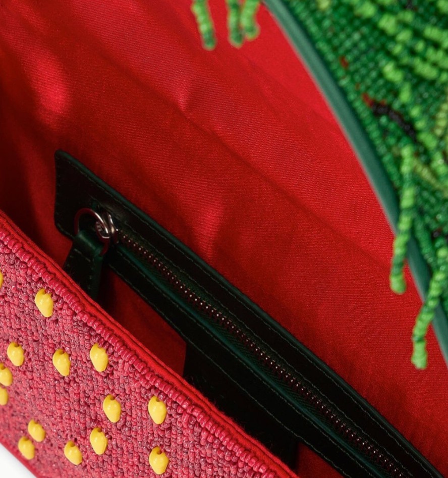 NEW Staud Tommy Beaded Shoulder Bag Strawberry Dream Fruit Salad Red Green