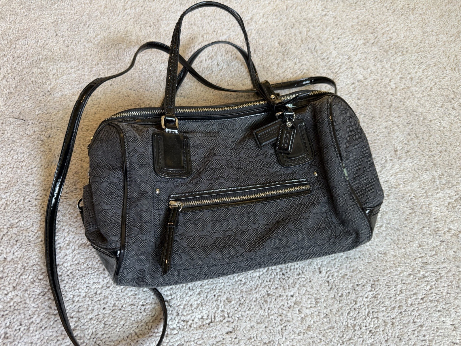 COACH 25047 Poppi Mini Oxford Convertible Satchel Crossbody Shoulder Bag