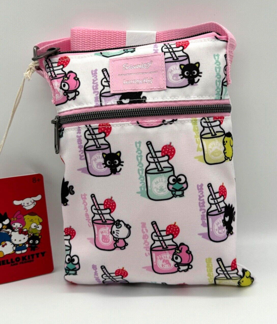 Loungefly Sanrio Hello Kitty & Friends Drinks Juniors Passport Crossbody Bag NEW