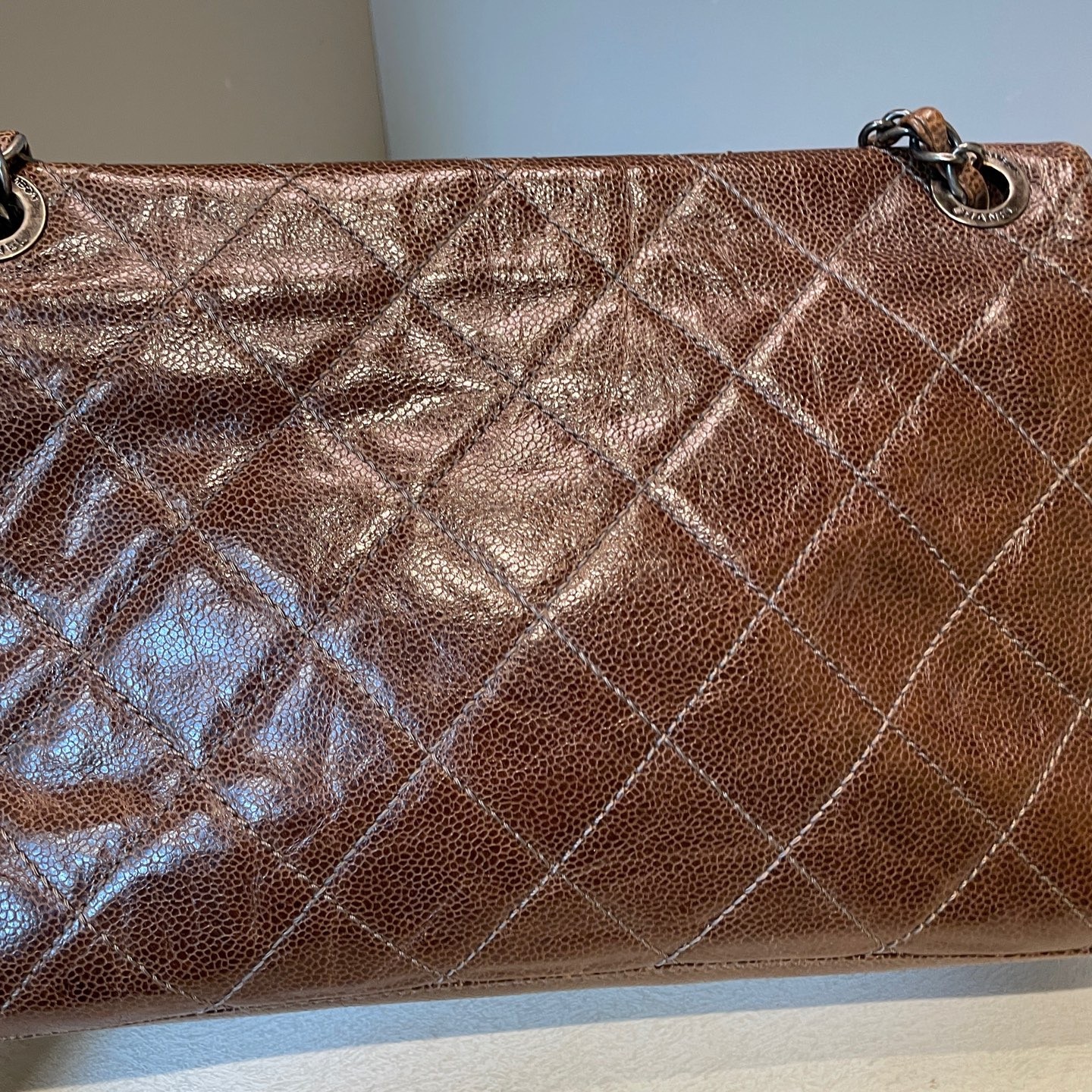 Chanel Classic Flap Mumbai Caviar Leather Brown 27 Chain Shoulder Bag