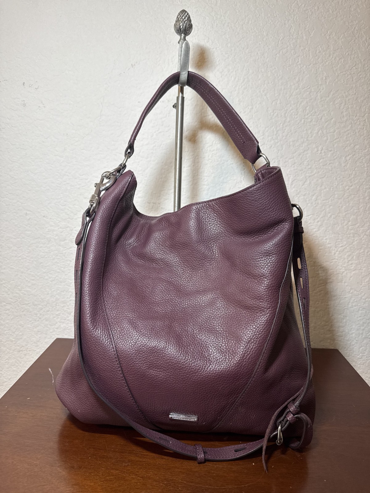 Rebecca Minkoff Moto Hobo Plum Satchel Carry-all Shoulder Tote Bag