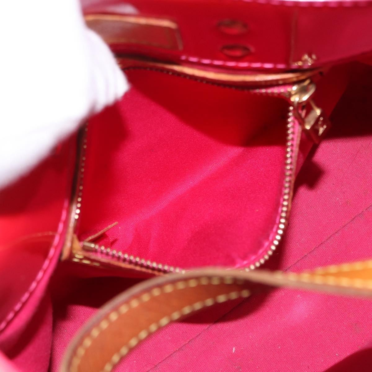 LOUIS VUITTON Monogram Vernis Reade PM Hand Bag Fuchsia Pink M91221 Auth 192000