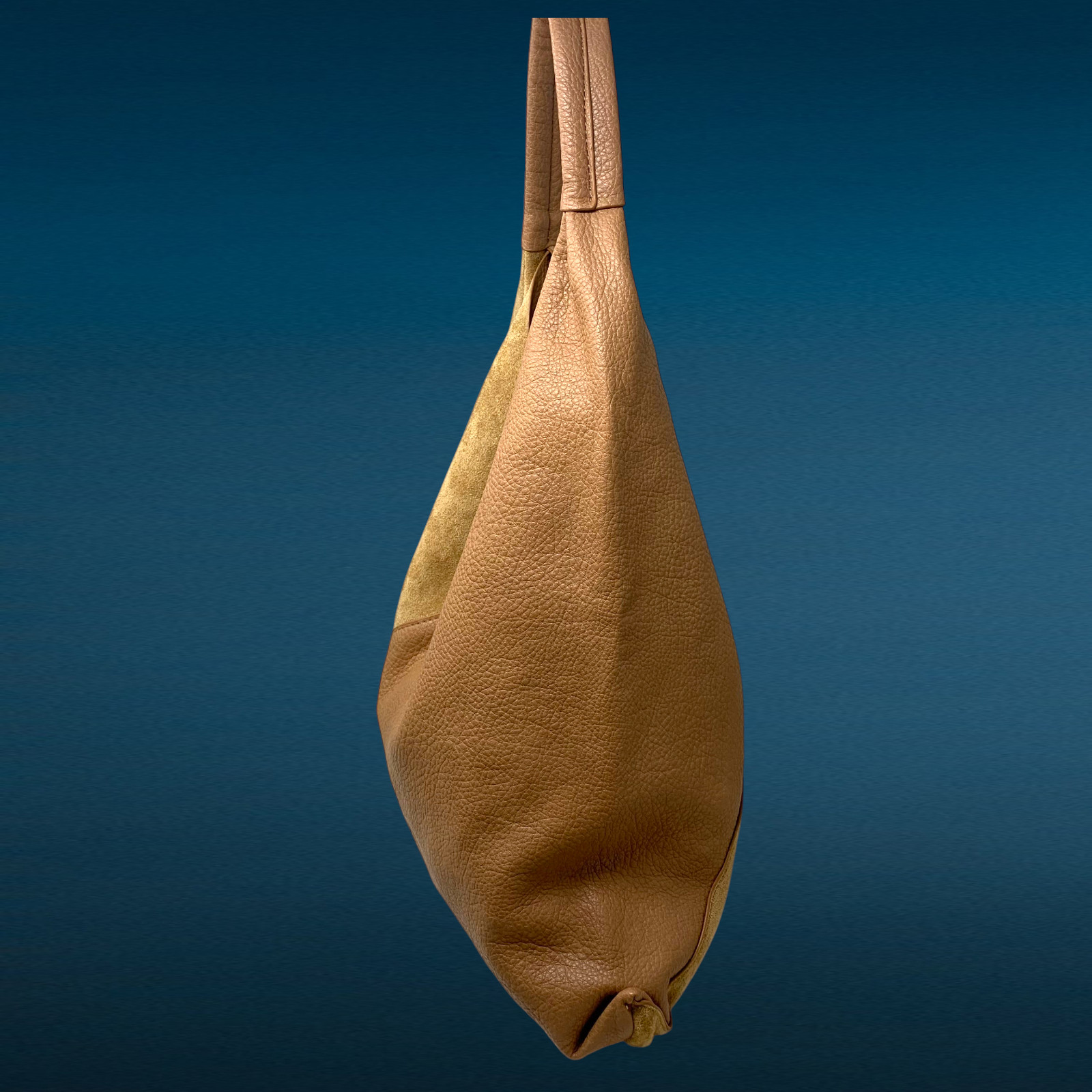 Shiraleah x Anthropologie Arden Hobo Bag Tan Vegan Leather Suede Slouchy Minimal
