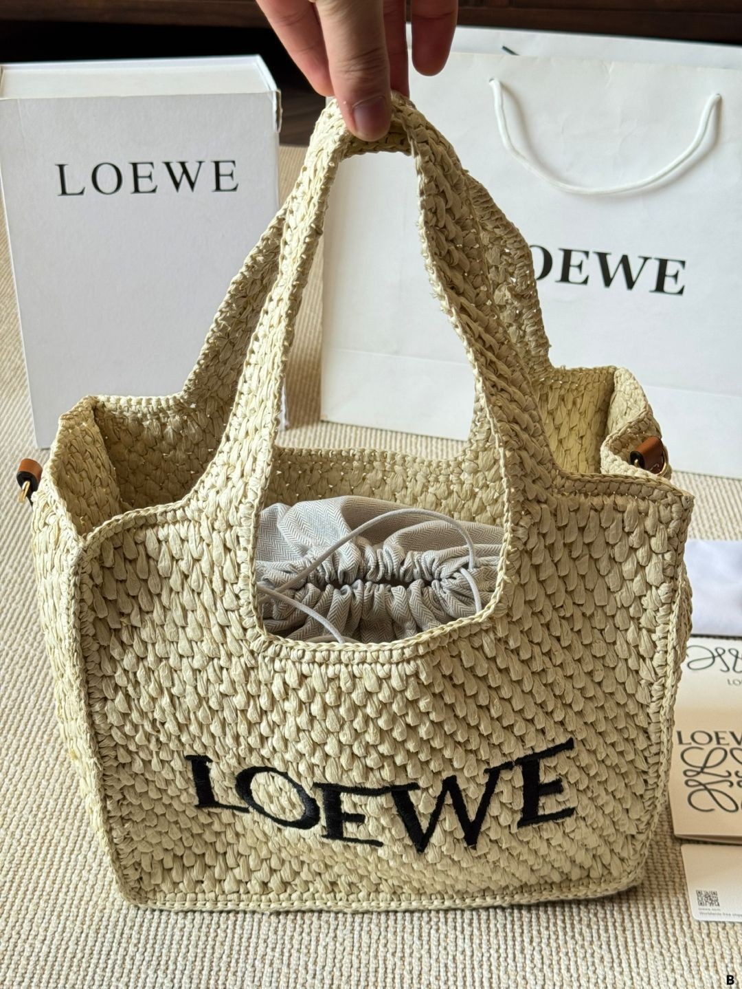 Grass Woven Basket Bag Vegetable Basket Braided Patchwork Shopping Bag Beach Res