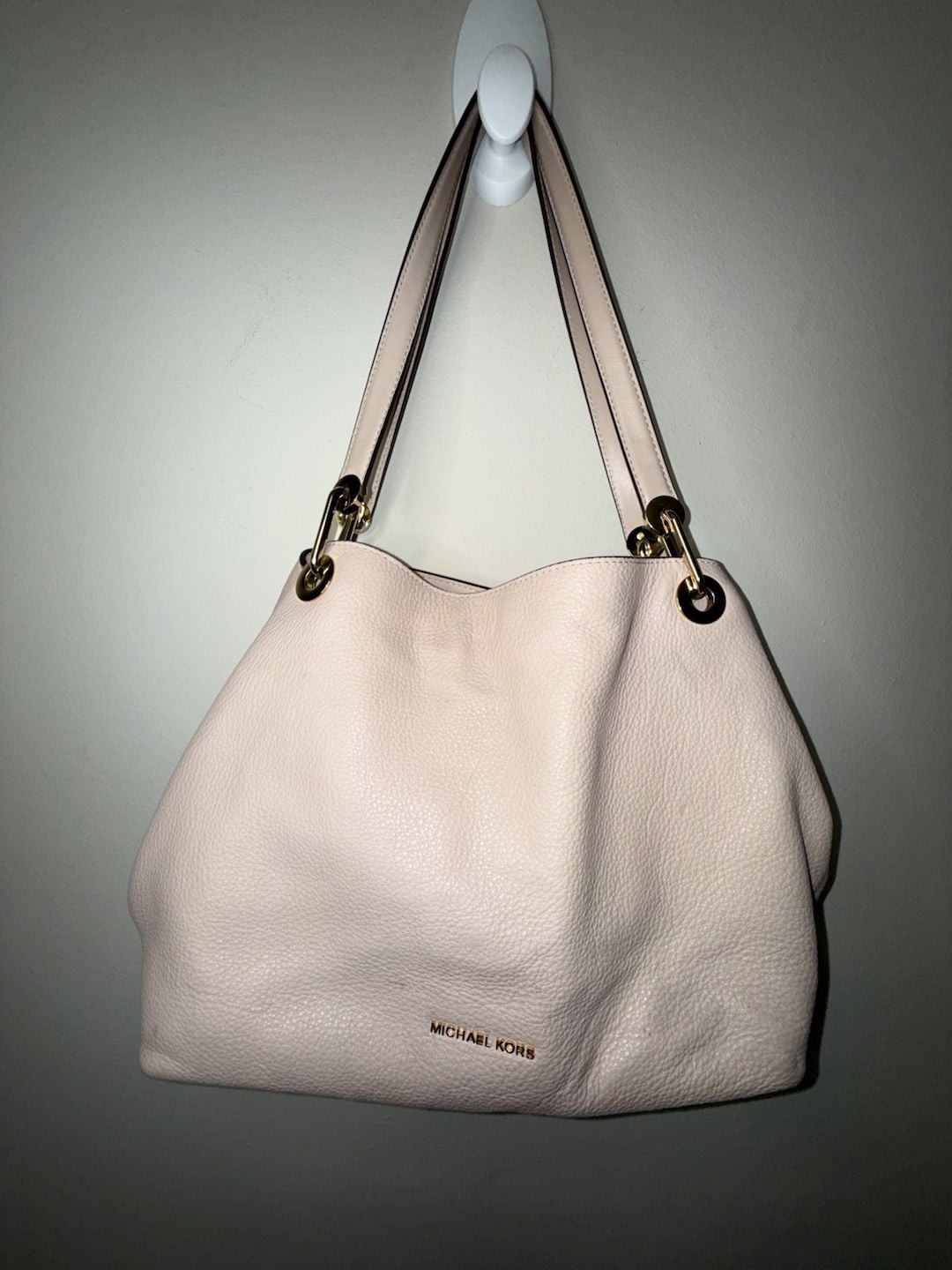 Michael Kors Raven Large Pebble Leather Shoulder Tote Bag