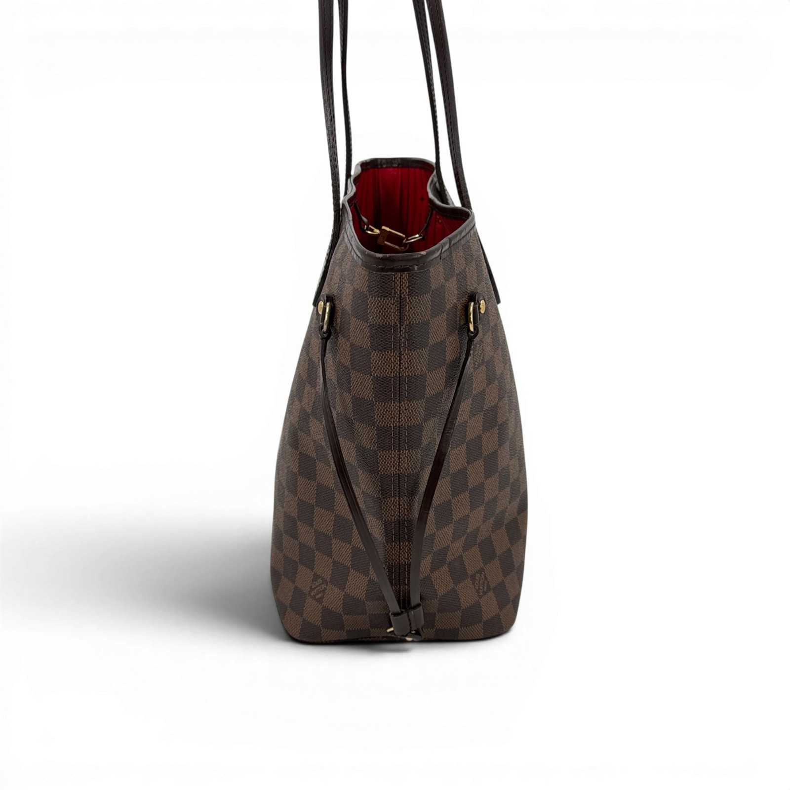 LOUIS VUITTON Neverfull MM Damier Ebene Brown Canvas Shoulder Tote Bag N51105
