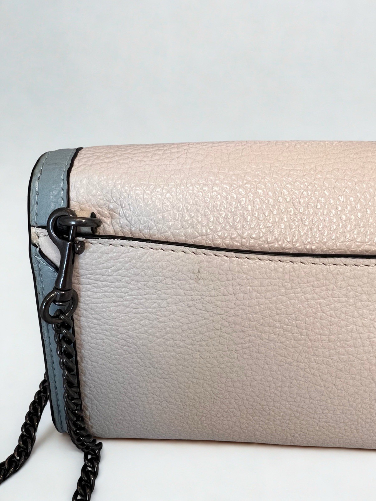 Coach Jade Envelope Wallet Crossbody in Colorblock Pebble Leather