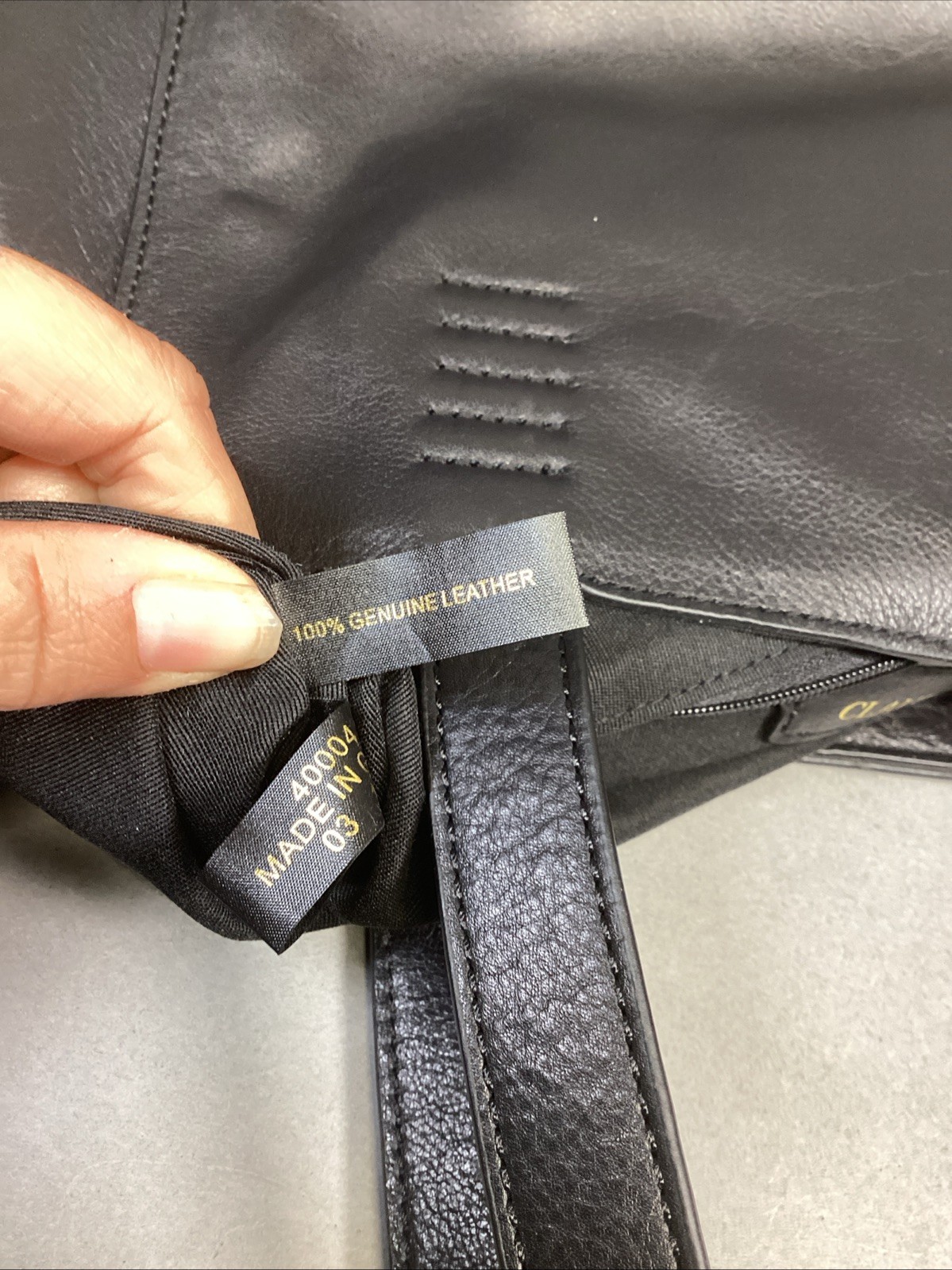 Claudia Ciuti Large Black Leather Shoulder Bag