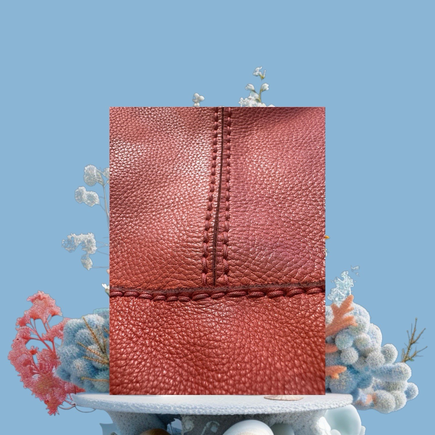 FOSSIL Red Leather Shoulder Bag Purse with Key Charm Lots Of Room