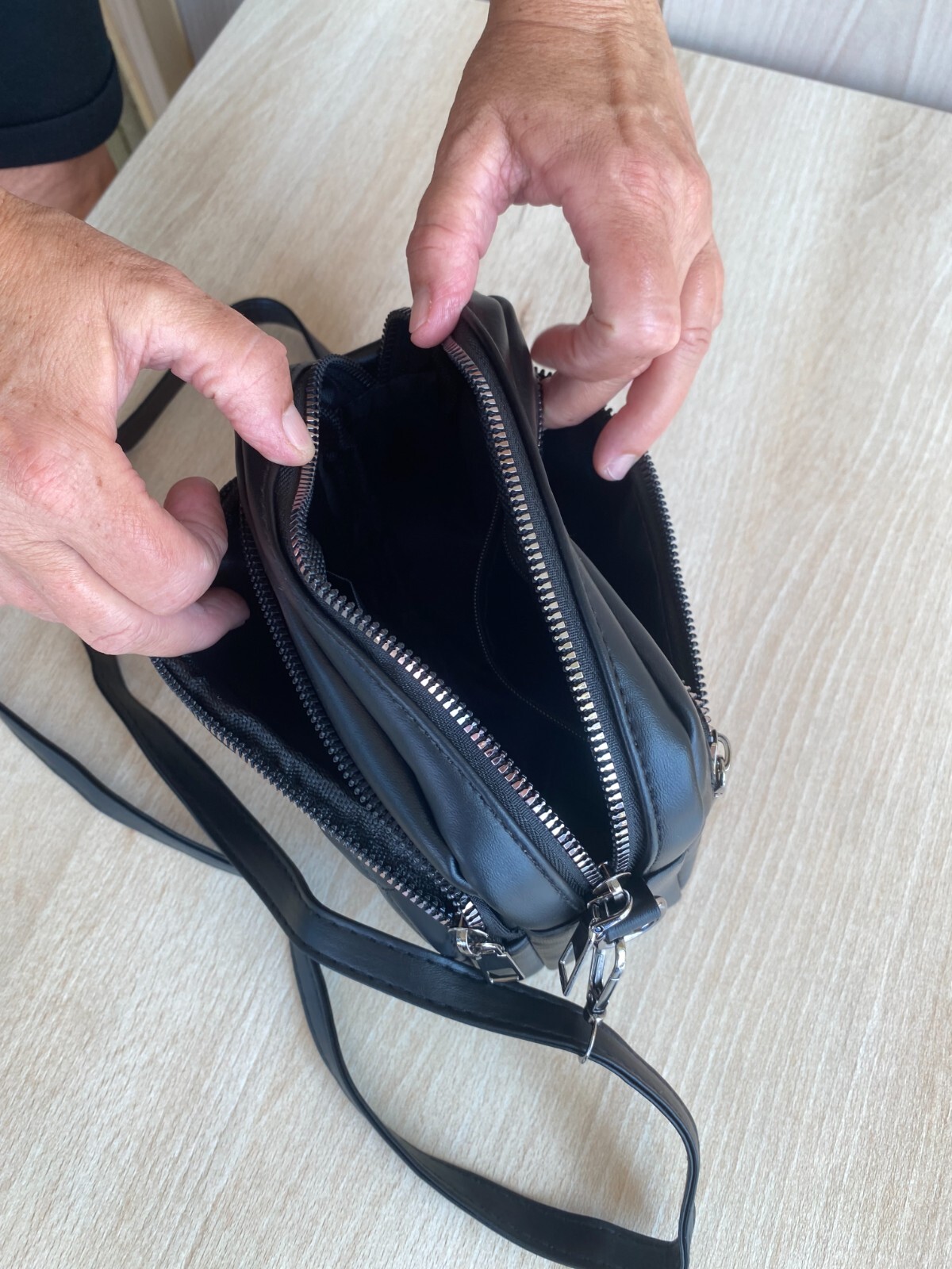 Small fanny pack crossbody handbag shoulder bag women’s bag M 14 Black
