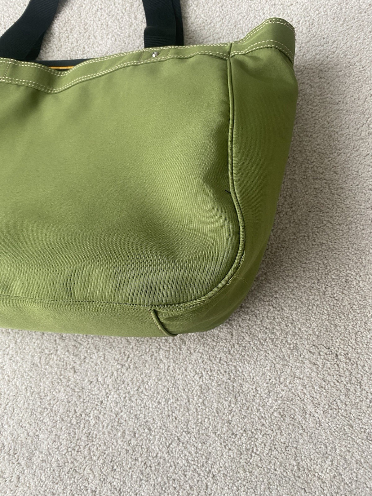 Franco Sarto Olive Green Nylon Tote Bag Large Travel Shoulder Purse