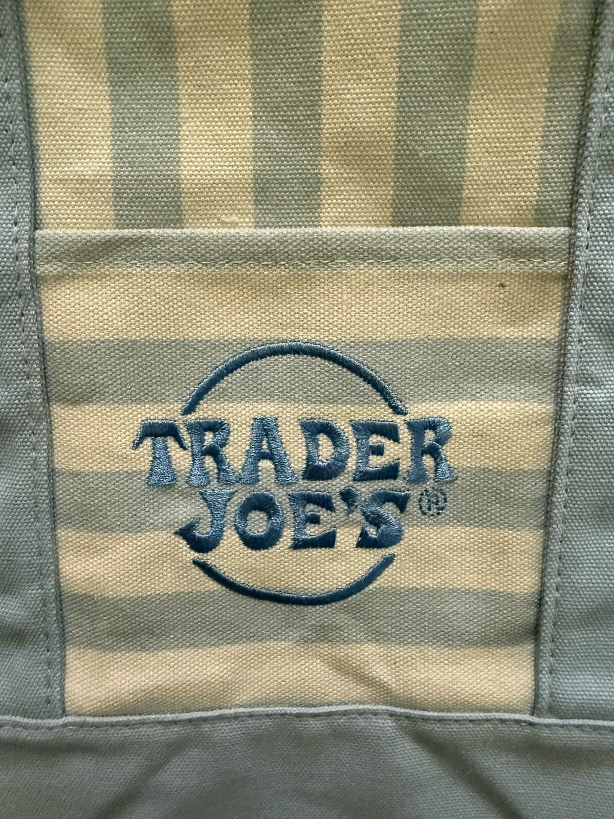 Trader Joe’s Mini Pastel Stripe Canvas Tote Bag Limited Edition – New With Tags