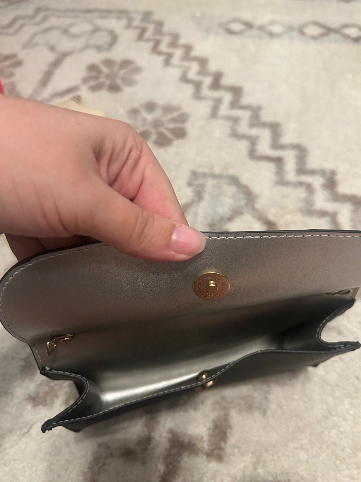 5 small handbags black white brown velvet leather