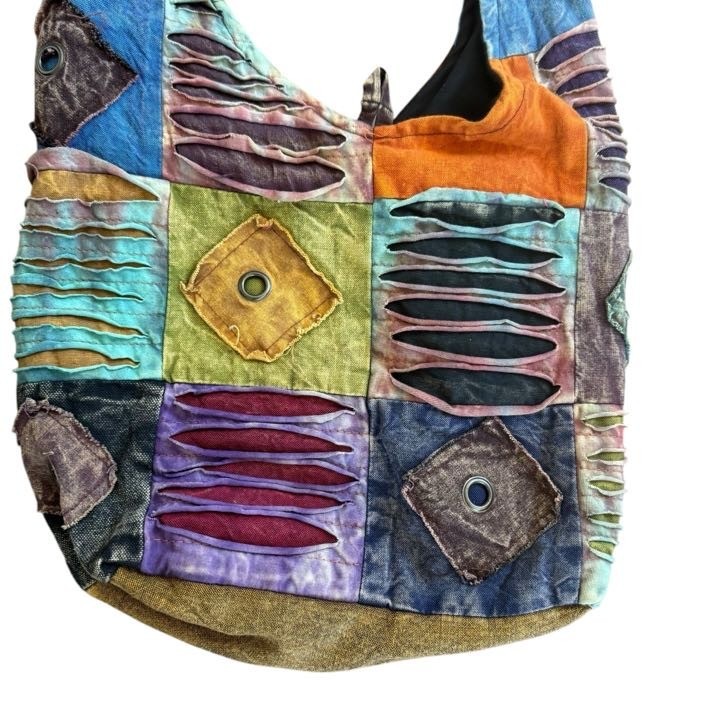 The Collection Royal Nepal Purse Shoulder Handbag Patchwork Colorful Bag