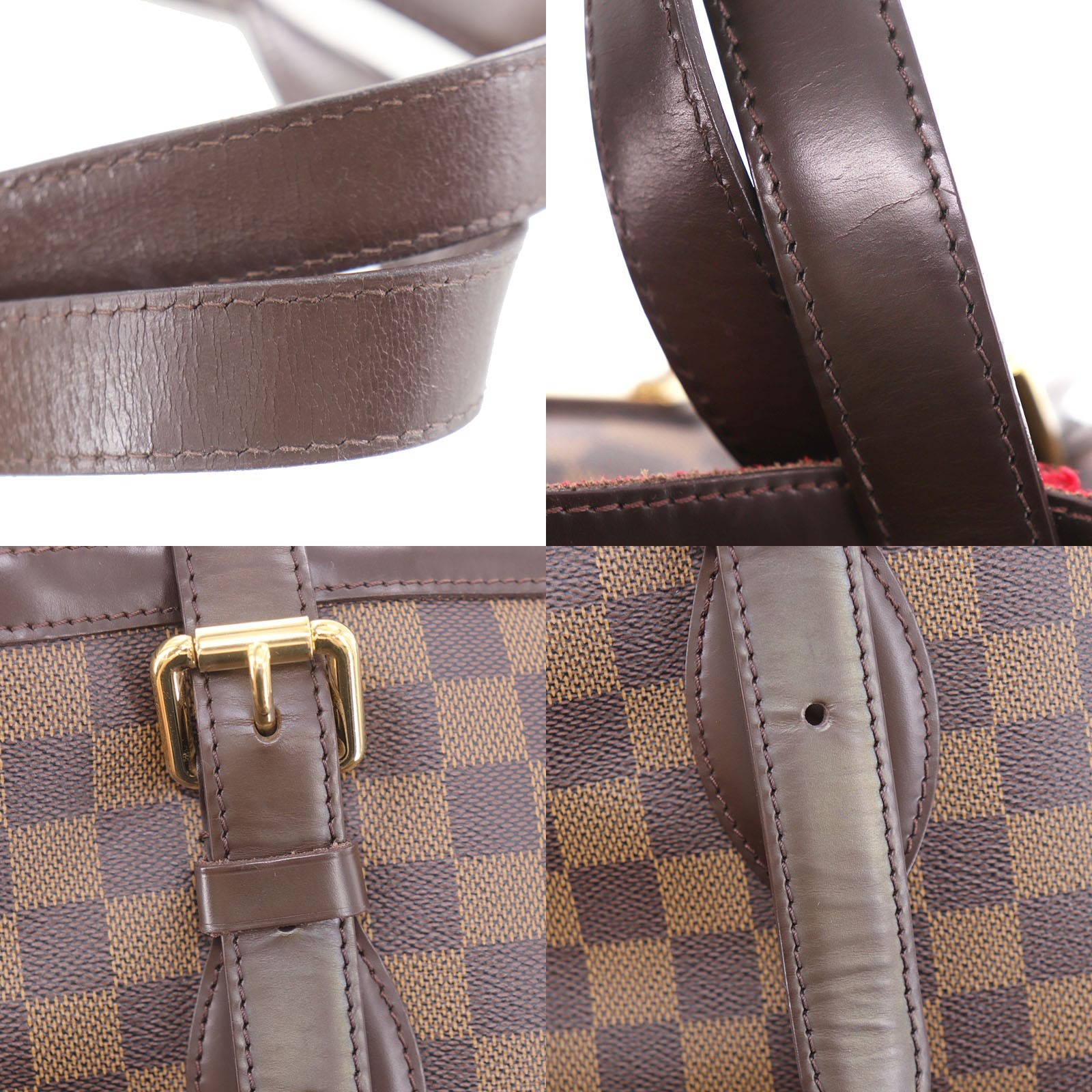 LOUIS VUITTON LV Hampstead GM Used Tote Bag Damier N51203 Vintage #EH351 S