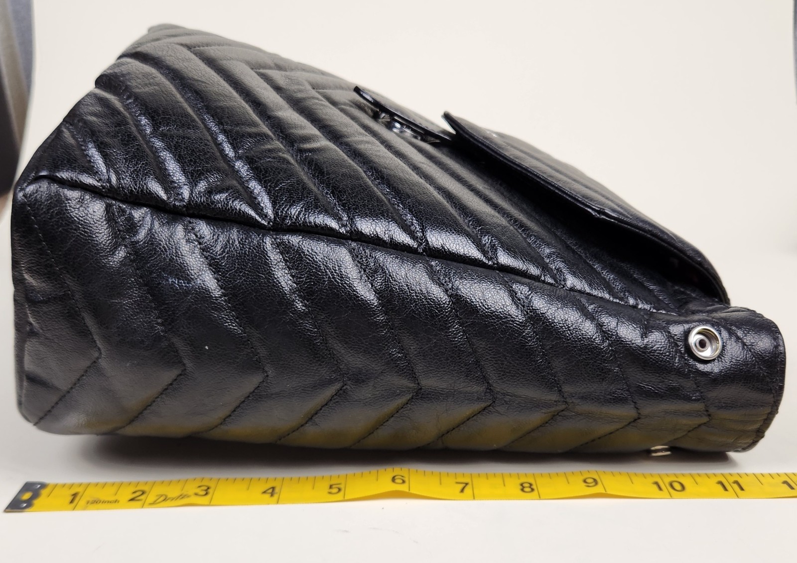 Lodis Leather Backpack Black Quilted RFID Expandable Snap Mini Bag