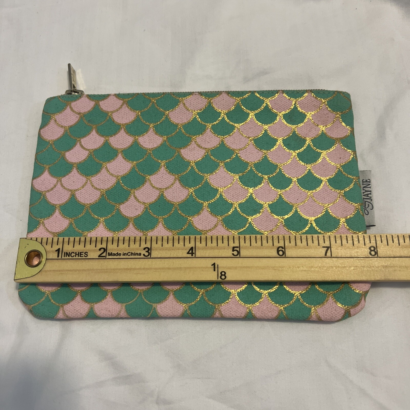 Lady Jayne Mermaid Scales Pouch Makeup Bag Clutch Pink Blue