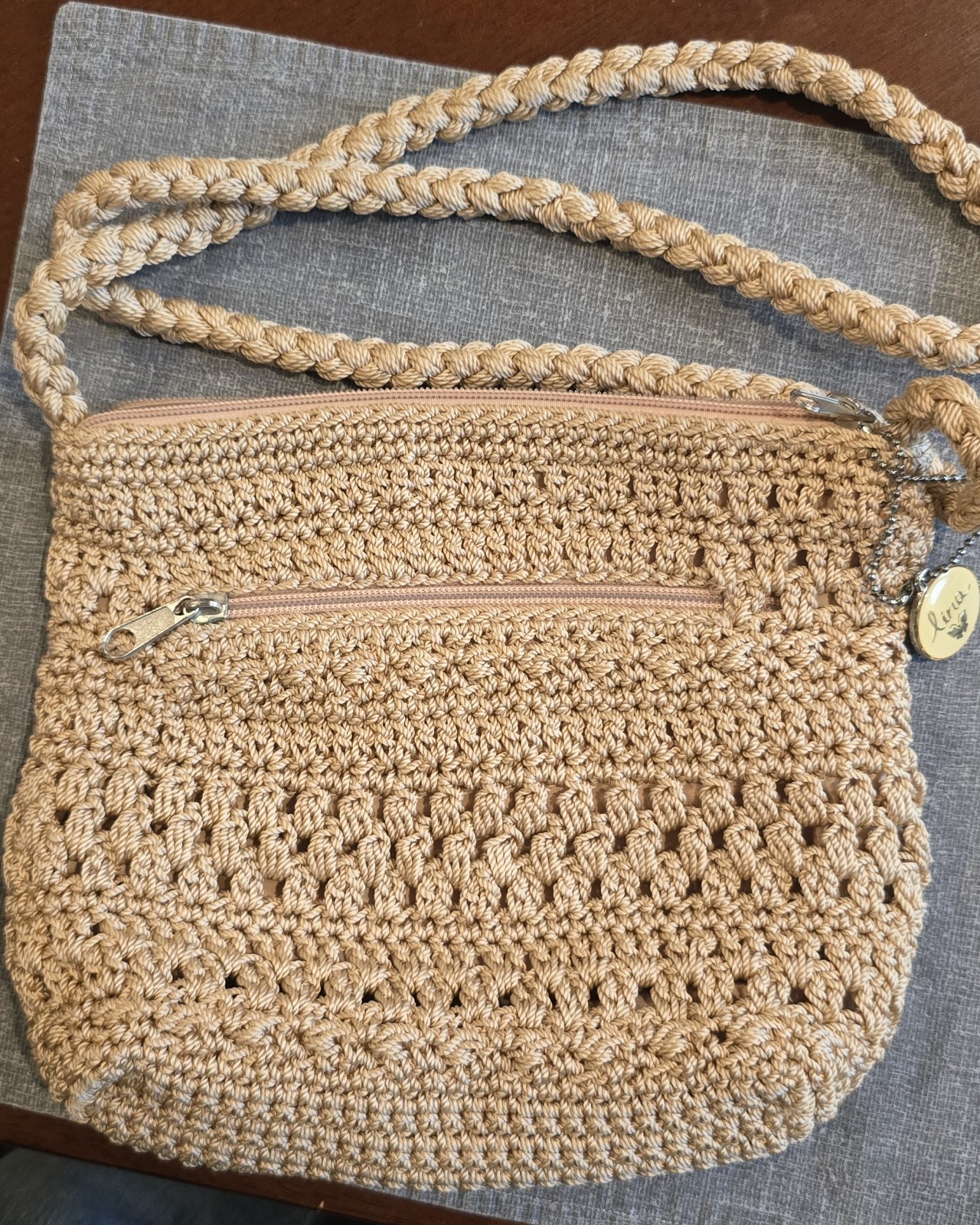 Lina Crochet Purse/handbag Tan Color