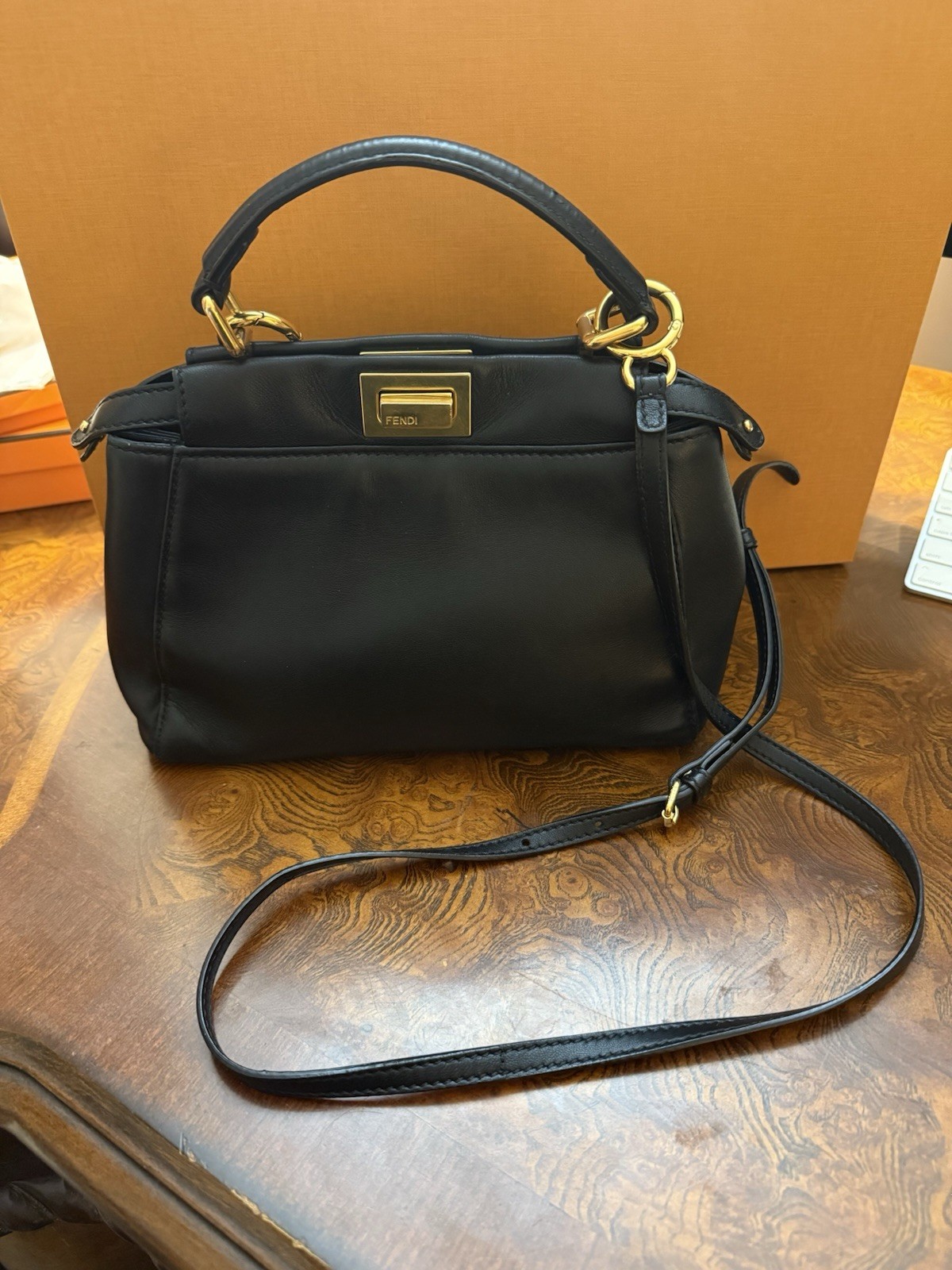 FENDI Peekaboo Nano 2WAY bag black