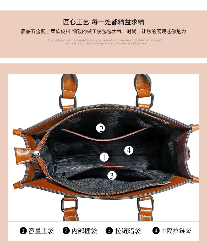 Women Genuine Leather Handbag Crossbody Shoulder Tote Bag Cowhide Fashion Bag