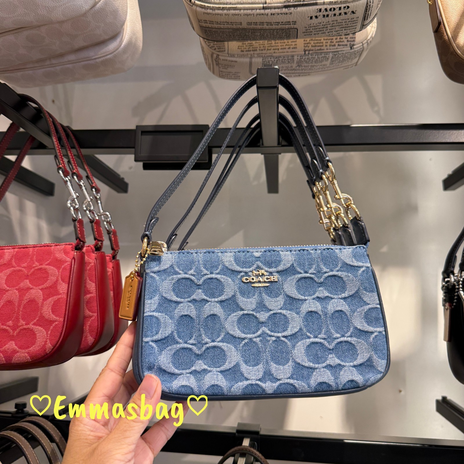 Coach Nolita 19 In Signature Denim CDE31 denim/Gold/Indigo
