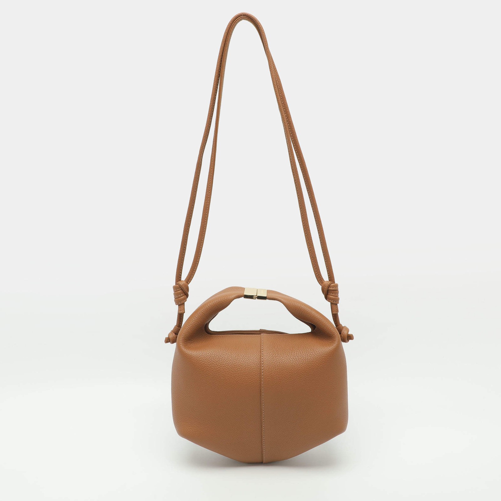 Polene Beri Brown Leather Shoulder Bag