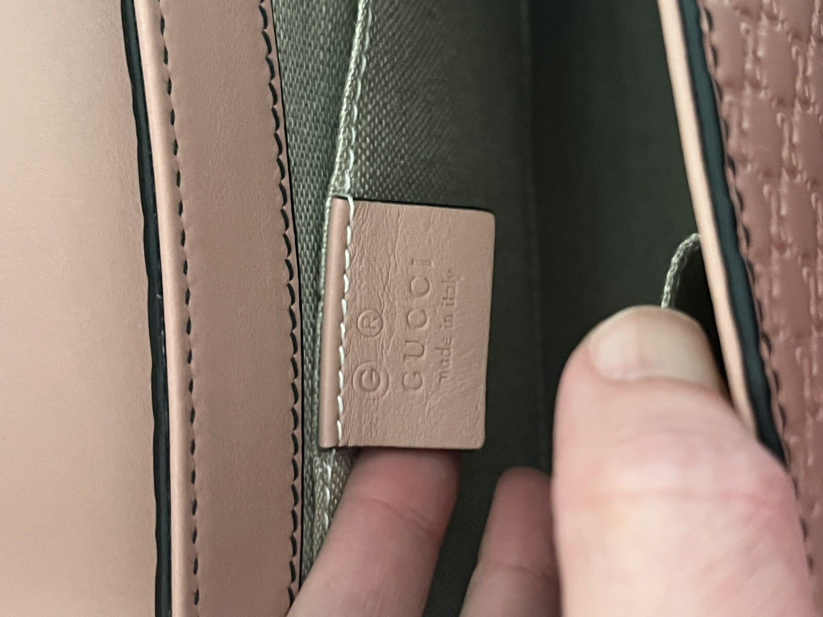 NWT Authentic GUCCI Blush PInk Guccissima Logo Leather Horsebit Emily Bag