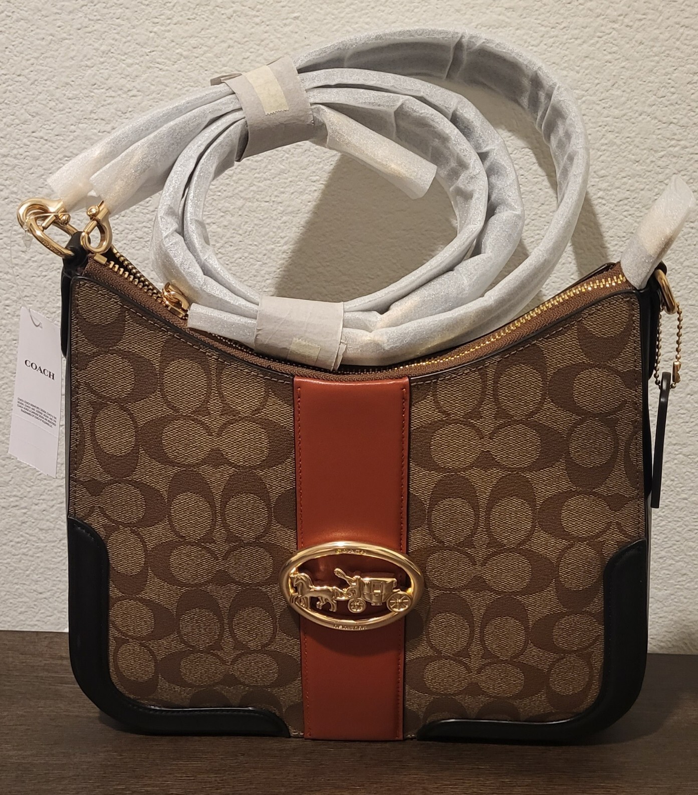 MONCRIEF LONDON Handbag Cathryn Quilted Leather Purse Chain Strap Black NWT $765