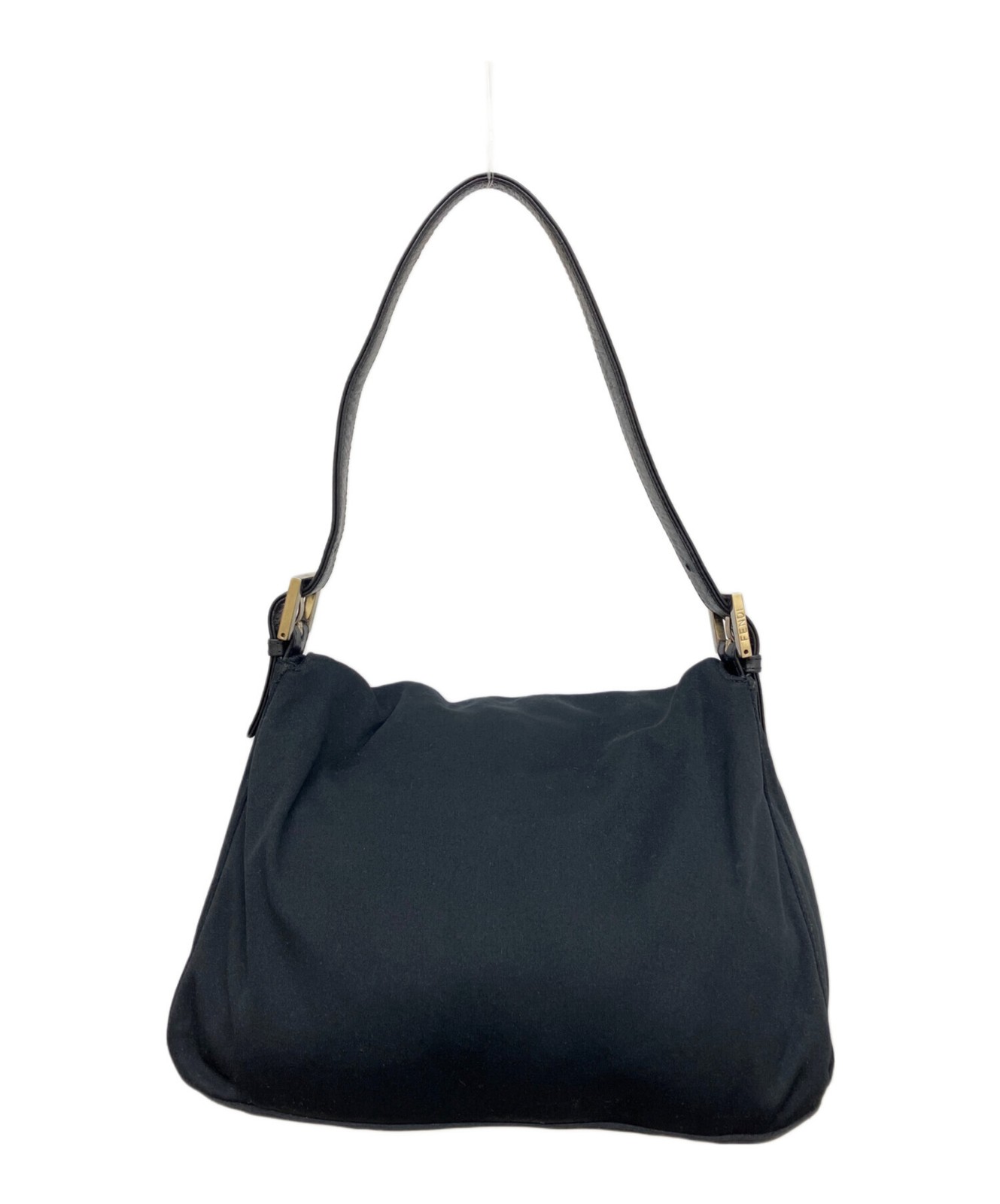 FENDI Shoulder Bag Black Cotton Jersey Authentic From Japan