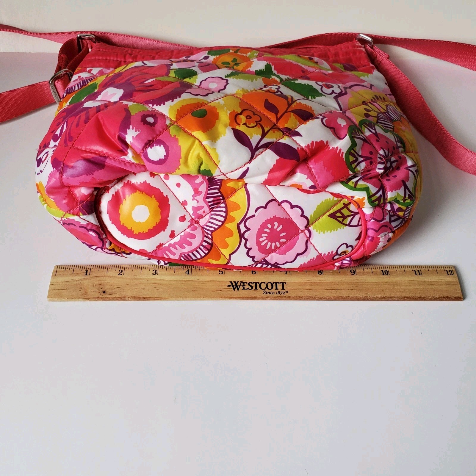 Vera Bradley Puffy Clementine Crossbody Bag Purse Quilted Pink Tote 13082-152