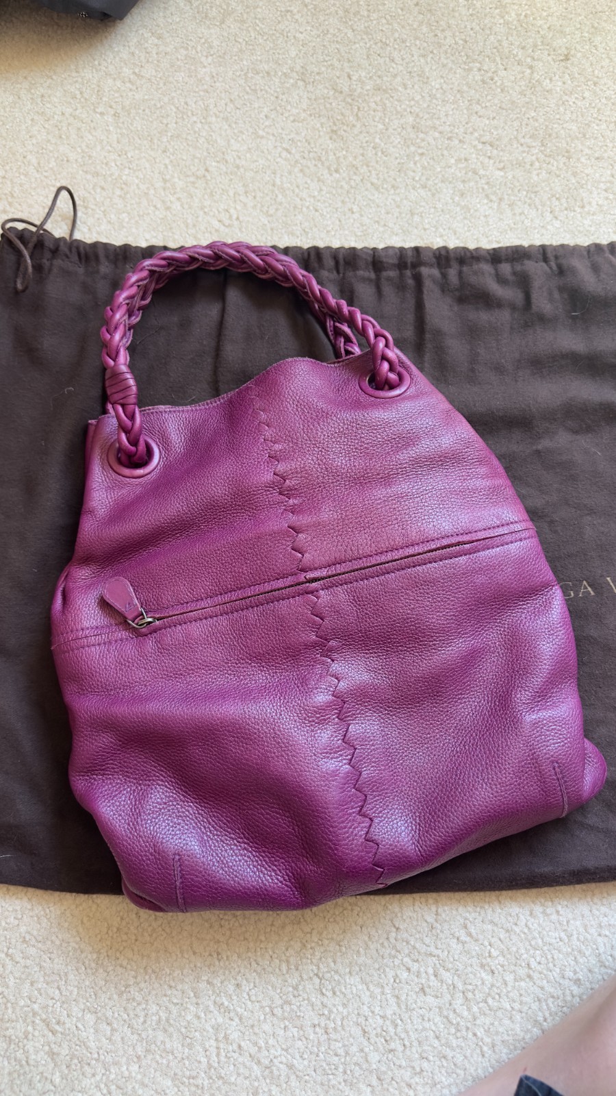 Bottega Veneta Orchid Cervo Leather Julie Large Tote Bag