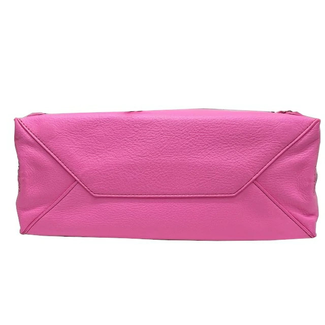 Balenciaga Paper Zip Around Handbag Fluorescent Pink Shoulder Bag Neon Vivid
