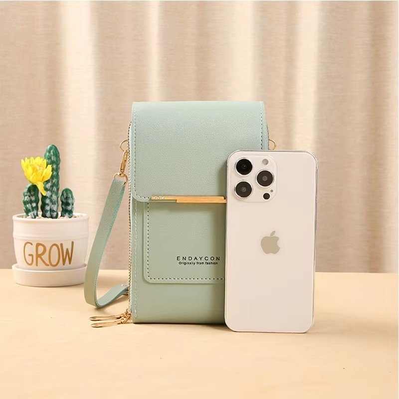 Women Touch Screen Cell Phone Bag Crossbody Shoulder Pouch Purse Key Card Case
