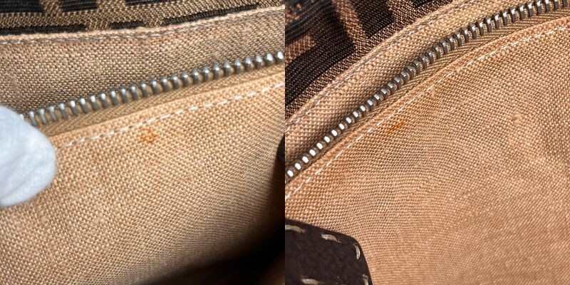 FENDI Zucca Selleria Shoulder Bag Brown Canvas Leather 8BT116 Auth Used