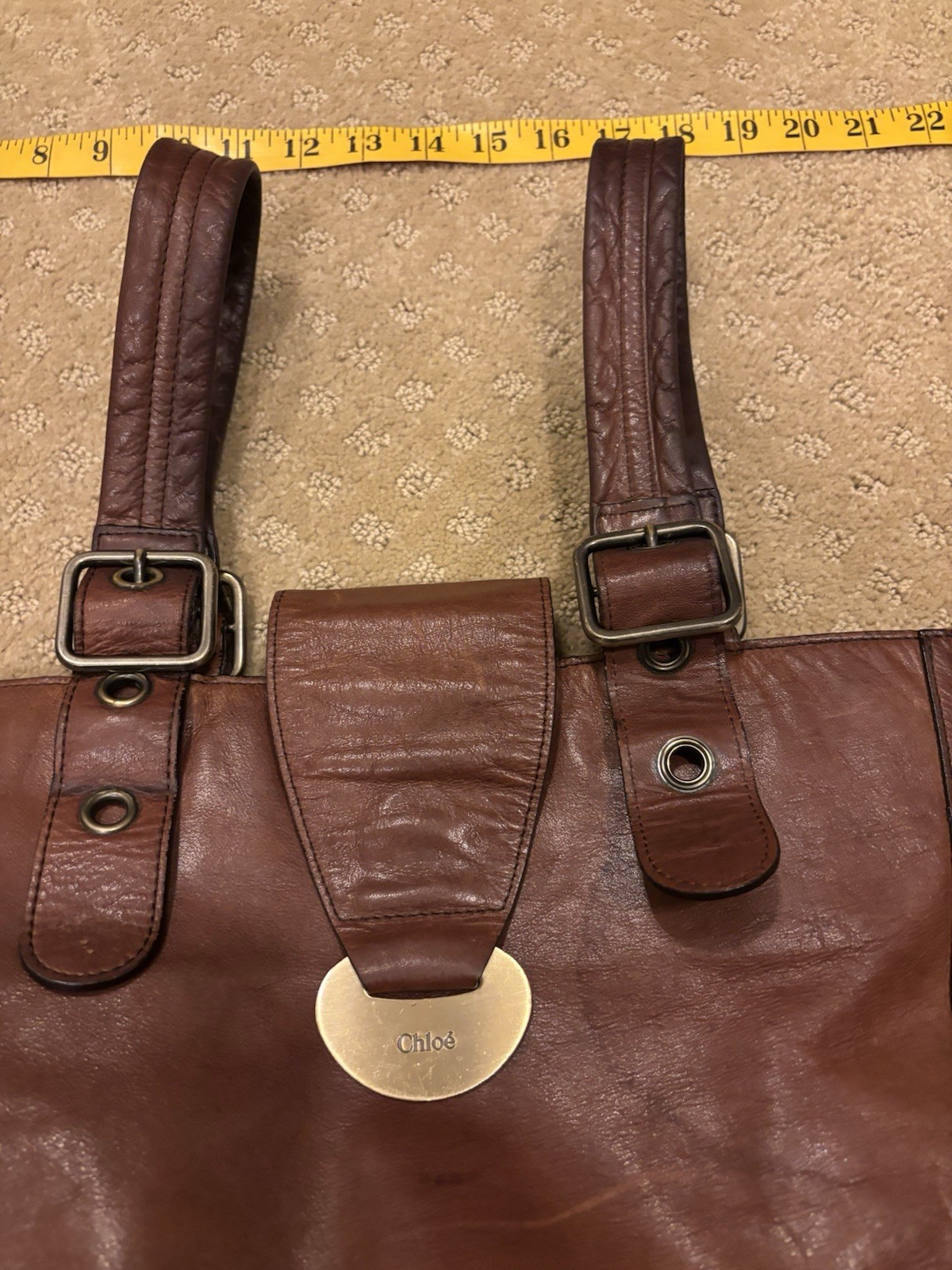 AUTHENTIC Brown Leather Vintage ‘Chloe’ Bag. No ‘made in’ tag. No serial #