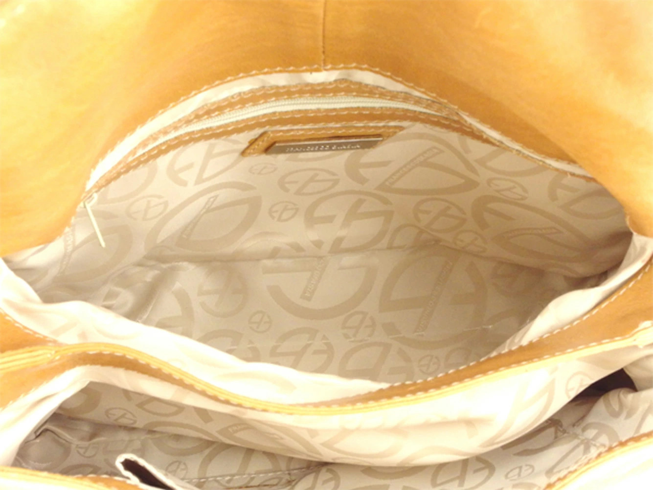 FRANCESCO BIASIA Secret Love Mini Boston Bag Beige Silver Leather Vintage