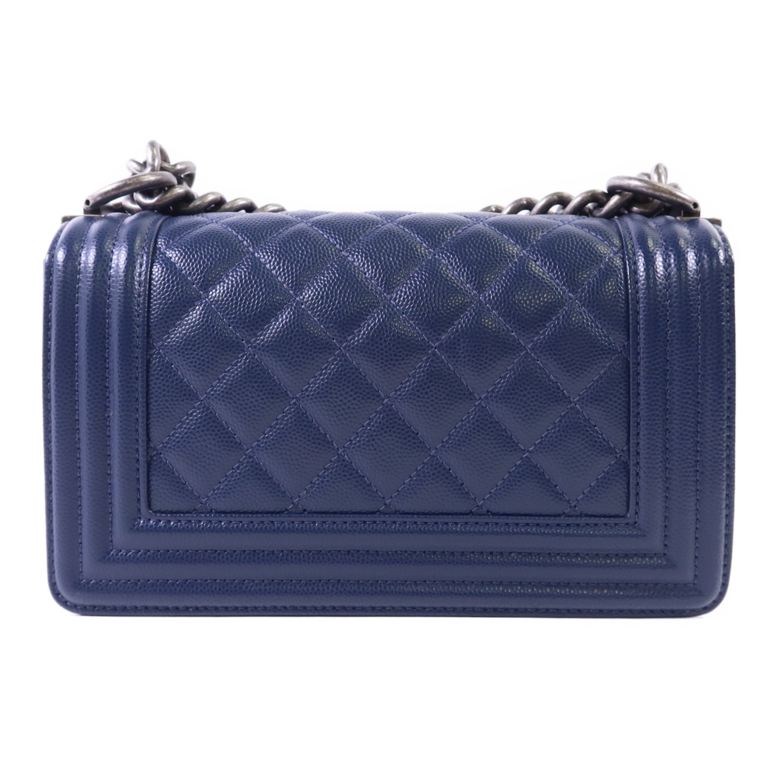 CHANEL CC Chanel Boy Small Crossbody Shoulder Bag A67085 Calfskin Leather Navy