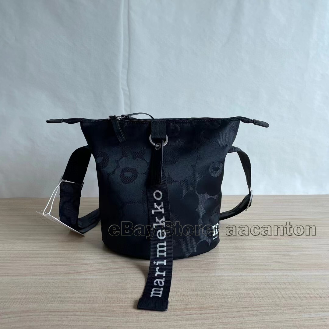 Marimekko 24ss Nylon Crossbody Bucket Bags Lightweight Casual Shoulder Bags New