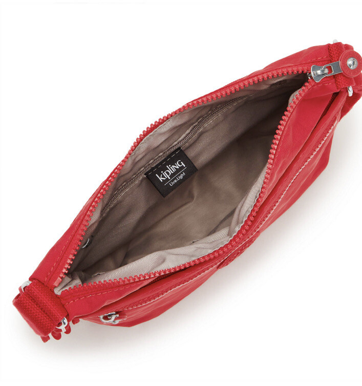 NWT KIPLING HB7651 ARTO RED ROUGE NYLON CROSSBODY Handbag