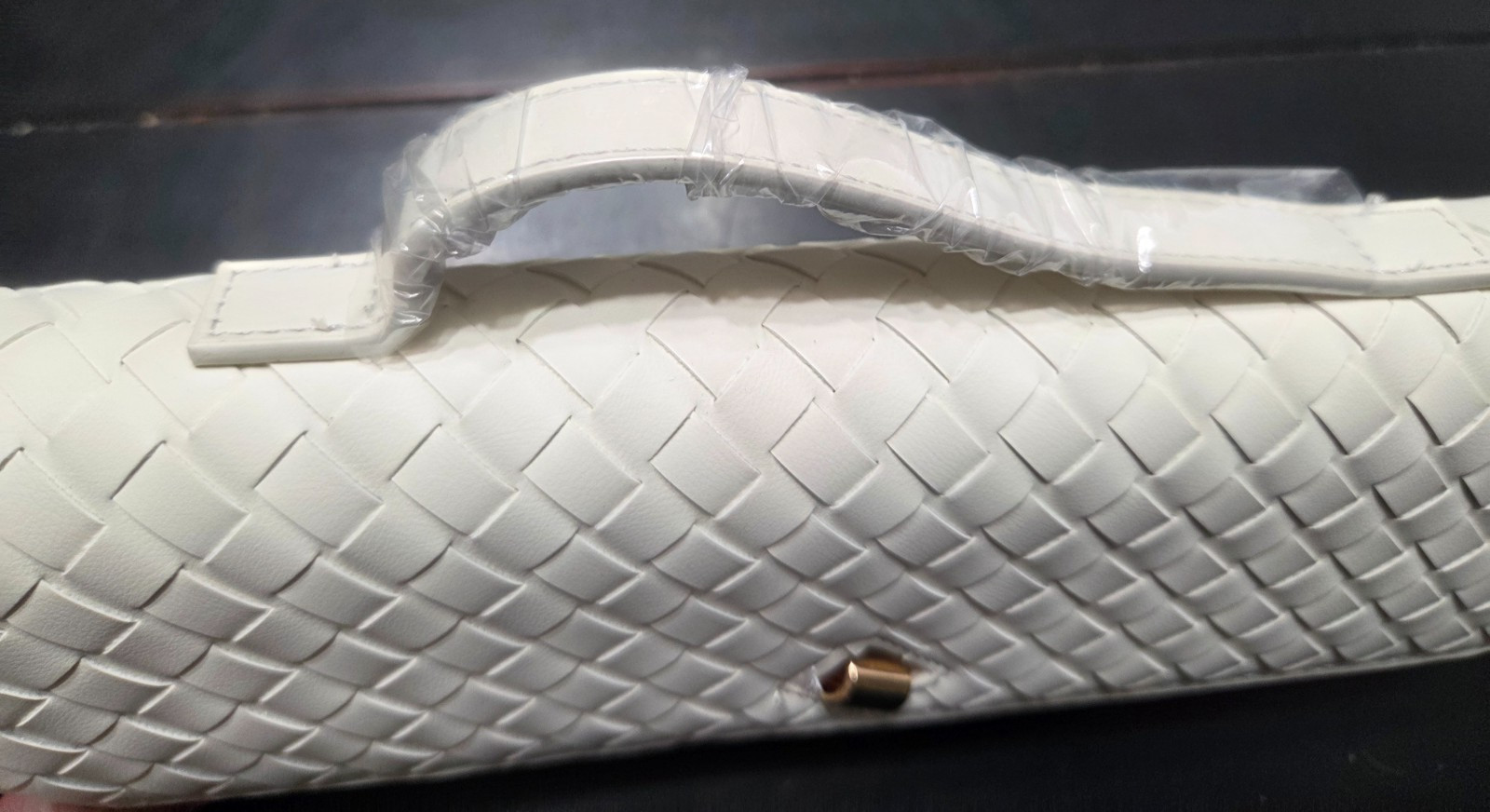 Few Moda Theia East West Crossbody Bag – Cream Neutral Vegan Leather Purse New
