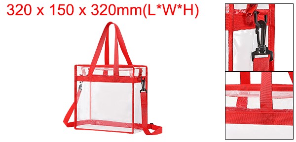 1Pcs 13″ x 6″ x 13″, Waterproof Closure Crossbody Shoulder Bag (Red)