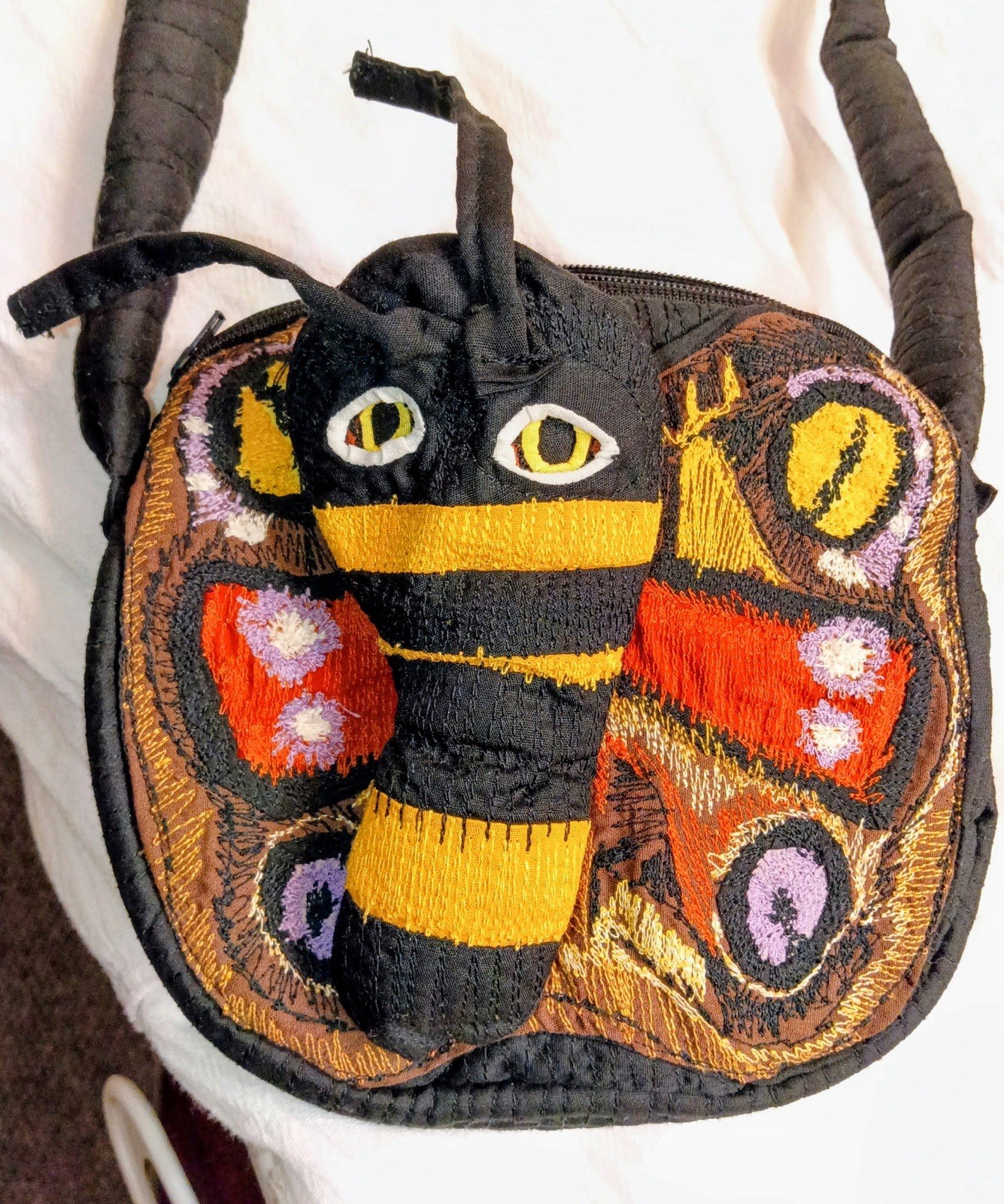 Priscilla Snyder And Valerie Snyder 1982 Hand Stitched Butterfly Bag VERY RARE