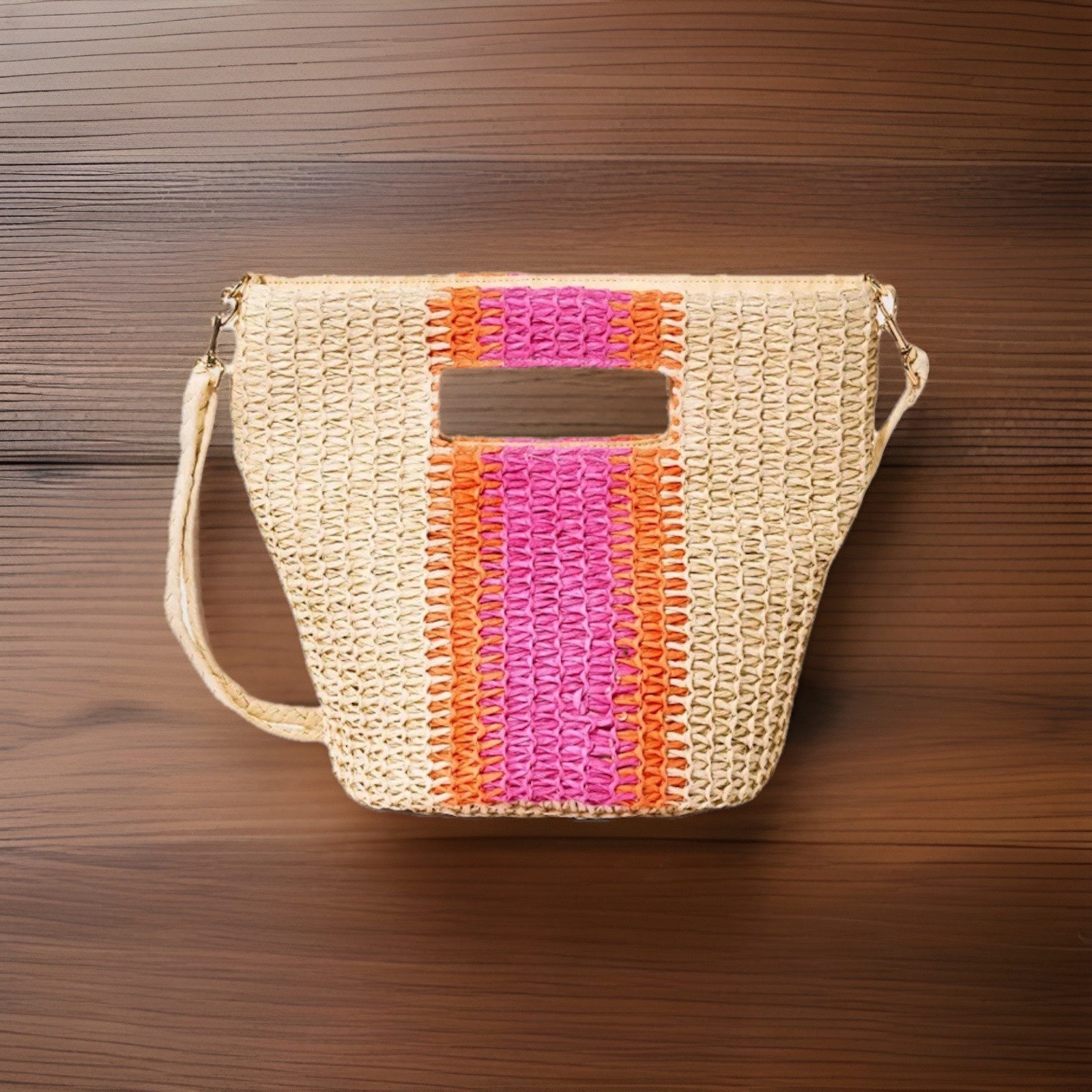 universal thread bag co Beige, Pink And Orange, Sz.Medium