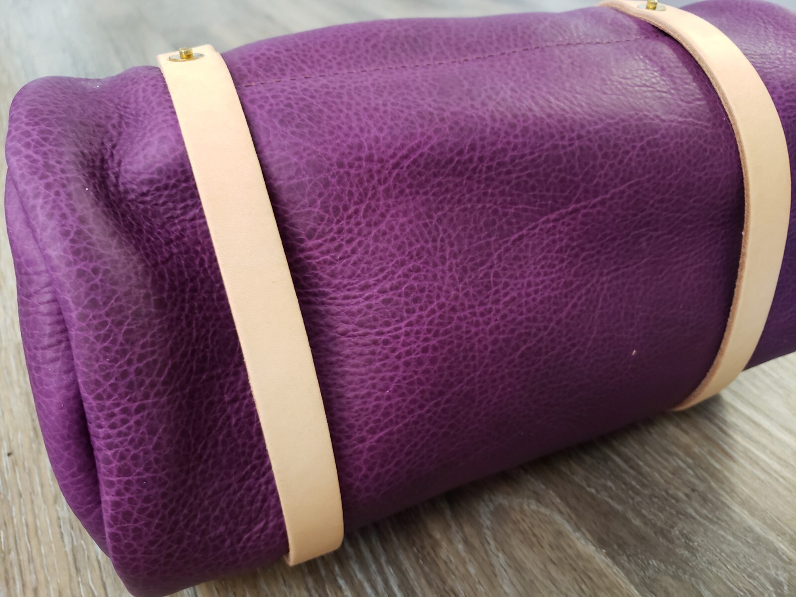 New Go Forth Goods Grape Bison Medium Jane barrel bag duffle NO STRAP